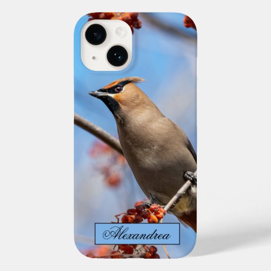 Canadian Brown Bohemian Waxing Bird Photography Case-Mate iPhone Case (Achterkant)