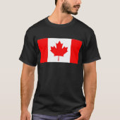 Canadian Canada Flag Red White Maple Leaf T-Shirt (Voorkant)