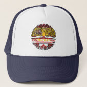 Canadian Canada Spain Spanish Tree Roots Flag Trucker Pet (Voorkant)