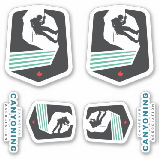 Canadian Canyoning Association Sticker Set (Voorkant)