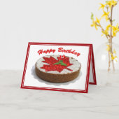 Canadian Cherry Maple Leaf Birthday Cake Kaart (Gele Bloem)