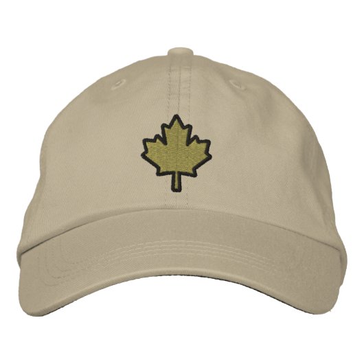 Canadian Embroidery Embroidered Maple Leaf Geborduurde Pet (Voorkant)