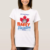 Canadian Family Cruise Vakantie Personaliseren T-shirt (Voorkant)