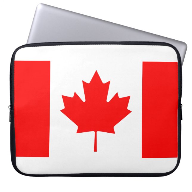 Canadian Flag afbeelding voor Neopreen Laptop Slee Laptop Sleeve (Voorkant)