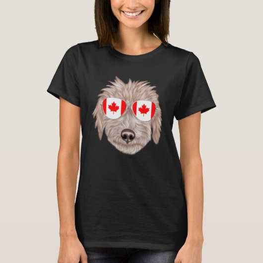 Canadian Flag Bedlington Terrier Dog Canada Pocket T-shirt (Voorkant)