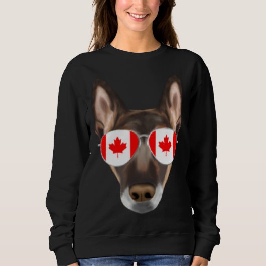 Canadian Flag Belgian Malinoi Dog Canada Pocket Trui (Voorkant)