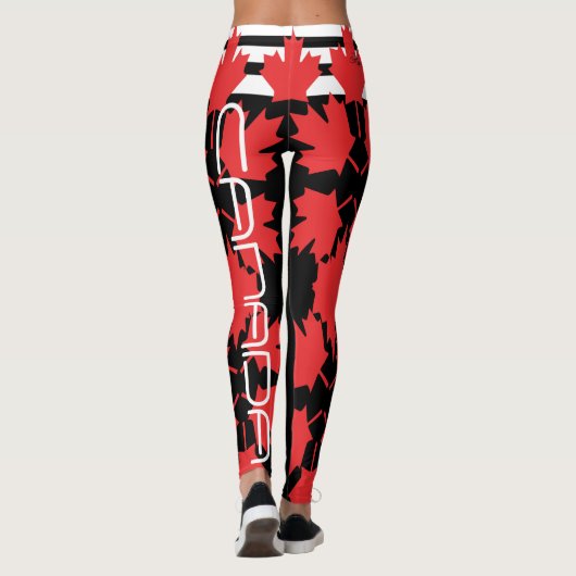 CANADIAN FLAG BLACK LEGGINGS HAVIC ACD (Achterkant)