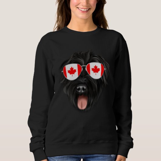 Canadian Flag Bouvier des Flandres Dog Canada Pock Trui (Voorkant)
