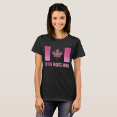 Canadian Flag Breast Cancer Awareness T-shirt (Voorkant volledig)