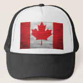 Canadian Flag Brick Wall Canada Maple Hat Trucker Pet (Voorkant)