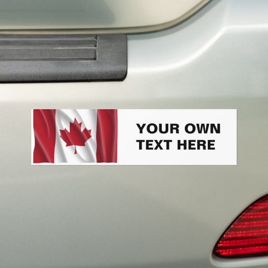 CANADIAN FLAG BUMPERSTICKER (Op auto)