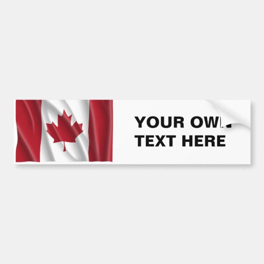 CANADIAN FLAG BUMPERSTICKER (Voorkant)