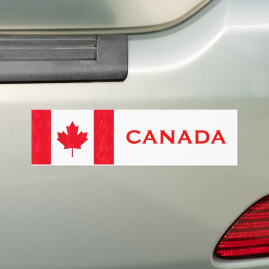 CANADIAN FLAG BUMPERSTICKER (Op auto)