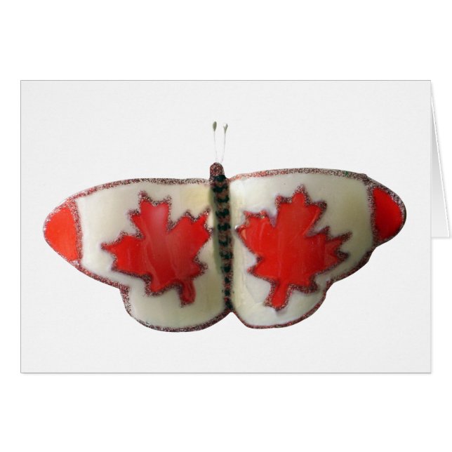 Canadian Flag Butterfly Design (Voorkant Horizontaal)