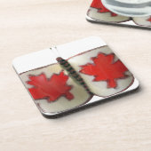 Canadian Flag Butterfly Design Bier Onderzetter (Linkerzijde)