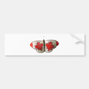 Canadian Flag Butterfly Design Bumpersticker