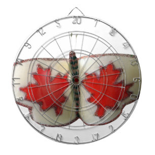 Canadian Flag Butterfly Design Dartbord