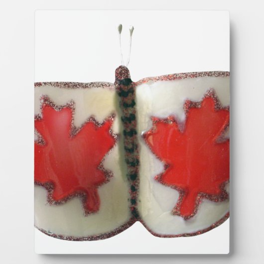 Canadian Flag Butterfly Design Fotoplaat (Voorkant)