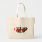 Canadian Flag Butterfly Design Grote Tote Bag (Voorkant)