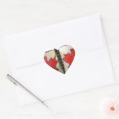 Canadian Flag Butterfly Design Hart Sticker (Envelop)