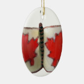 Canadian Flag Butterfly Design Keramisch Ornament (Rechts)