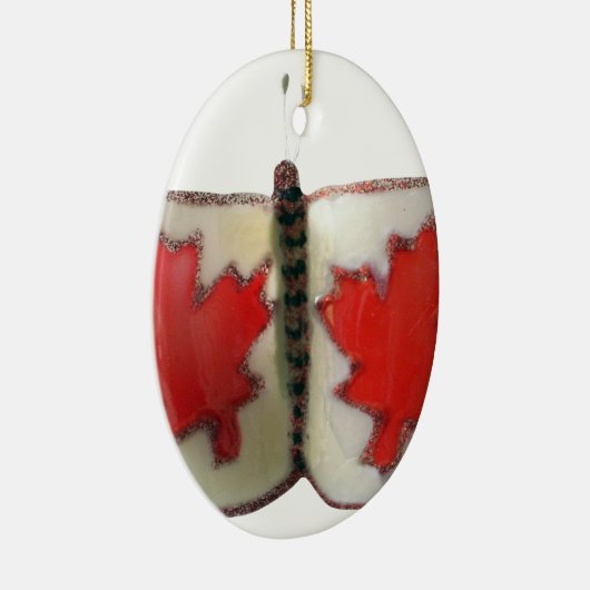Canadian Flag Butterfly Design Keramisch Ornament (Rechts)