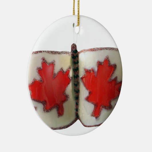 Canadian Flag Butterfly Design Keramisch Ornament (Rechts)