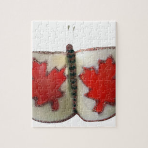 Canadian Flag Butterfly Design Legpuzzel