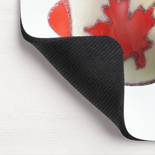 Canadian Flag Butterfly Design Muismat (Hoek)