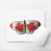 Canadian Flag Butterfly Design Muismat (Met muis)
