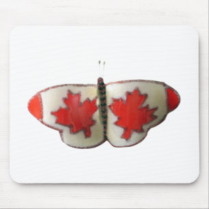 Canadian Flag Butterfly Design Muismat