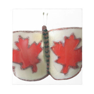 Canadian Flag Butterfly Design Notitieblok