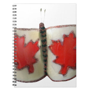 Canadian Flag Butterfly Design Notitieboek