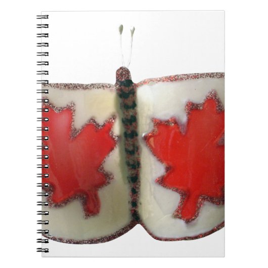Canadian Flag Butterfly Design Notitieboek (Voorkant)