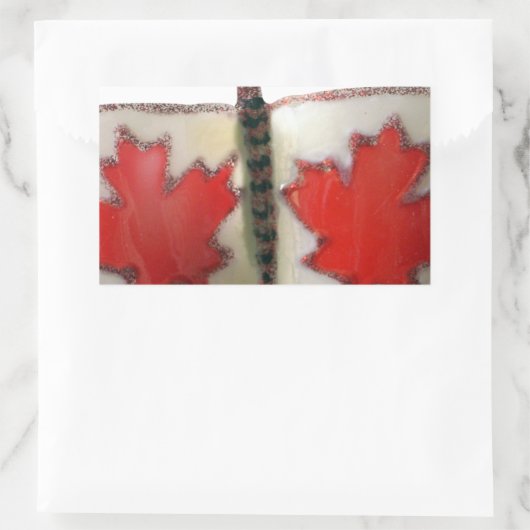 Canadian Flag Butterfly Design Rechthoekige Sticker (Tas)