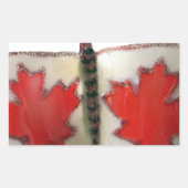 Canadian Flag Butterfly Design Rechthoekige Sticker (Voorkant)