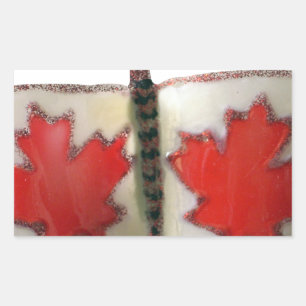 Canadian Flag Butterfly Design Rechthoekige Sticker