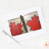 Canadian Flag Butterfly Design Rechthoekige Sticker (Envelop)