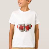 Canadian Flag Butterfly Design T-shirt (Voorkant)