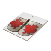 Canadian Flag Butterfly Design Tegeltje (Zijkant)