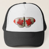 Canadian Flag Butterfly Design Trucker Pet (Voorkant)