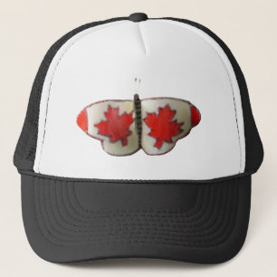 Canadian Flag Butterfly Design Trucker Pet