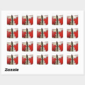Canadian Flag Butterfly Design Vierkante Sticker (Vel)