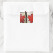 Canadian Flag Butterfly Design Vierkante Sticker (Tas)