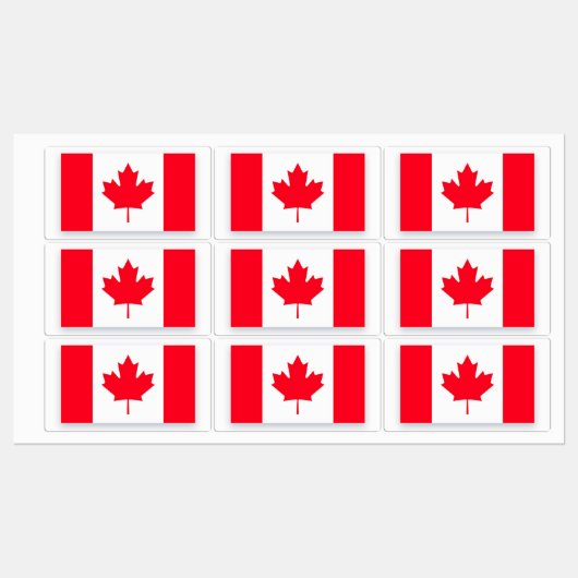 Canadian flag. CANADA.  Labels (Vel)