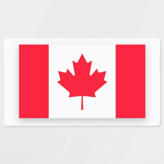 Canadian flag. CANADA.  Labels (Design 2)