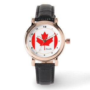 Canadian Flag, Canada trendy mode / design horloge