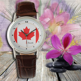 Canadian Flag, Canada trendy mode / design horloge
