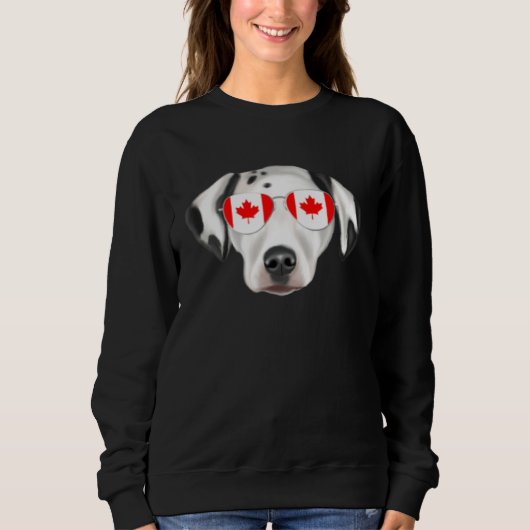Canadian Flag Dalmatian Dog Canada Pocket Trui (Voorkant)