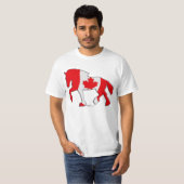Canadian Flag Draft Horse T-shirt (Voorkant volledig)